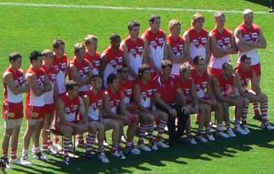 Picture of a Finals side of Sydney Swans in Sydney Australia
